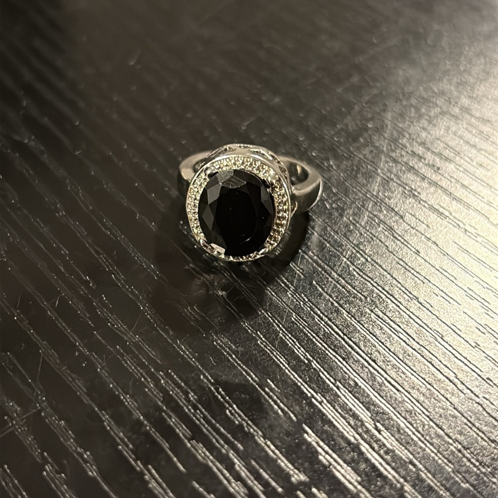 Sterling silver ring Blackstone size 6